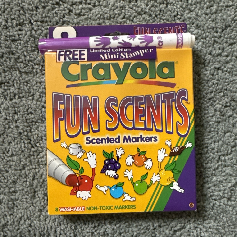 VINTAGE 1997 Crayola 'Fun Scents' Scented Markers NEW RARE SEALED
